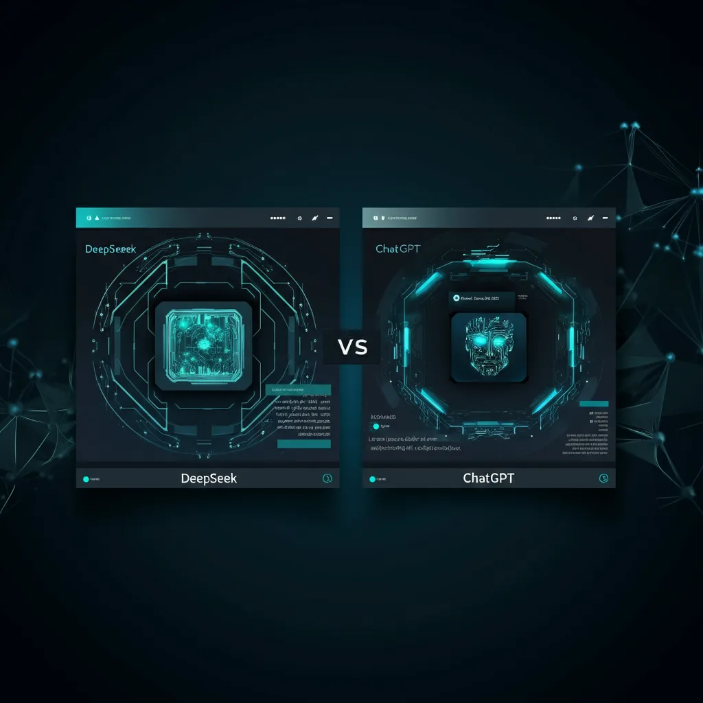 DeepSeek vs ChatGPT - AI技術比較イメージ