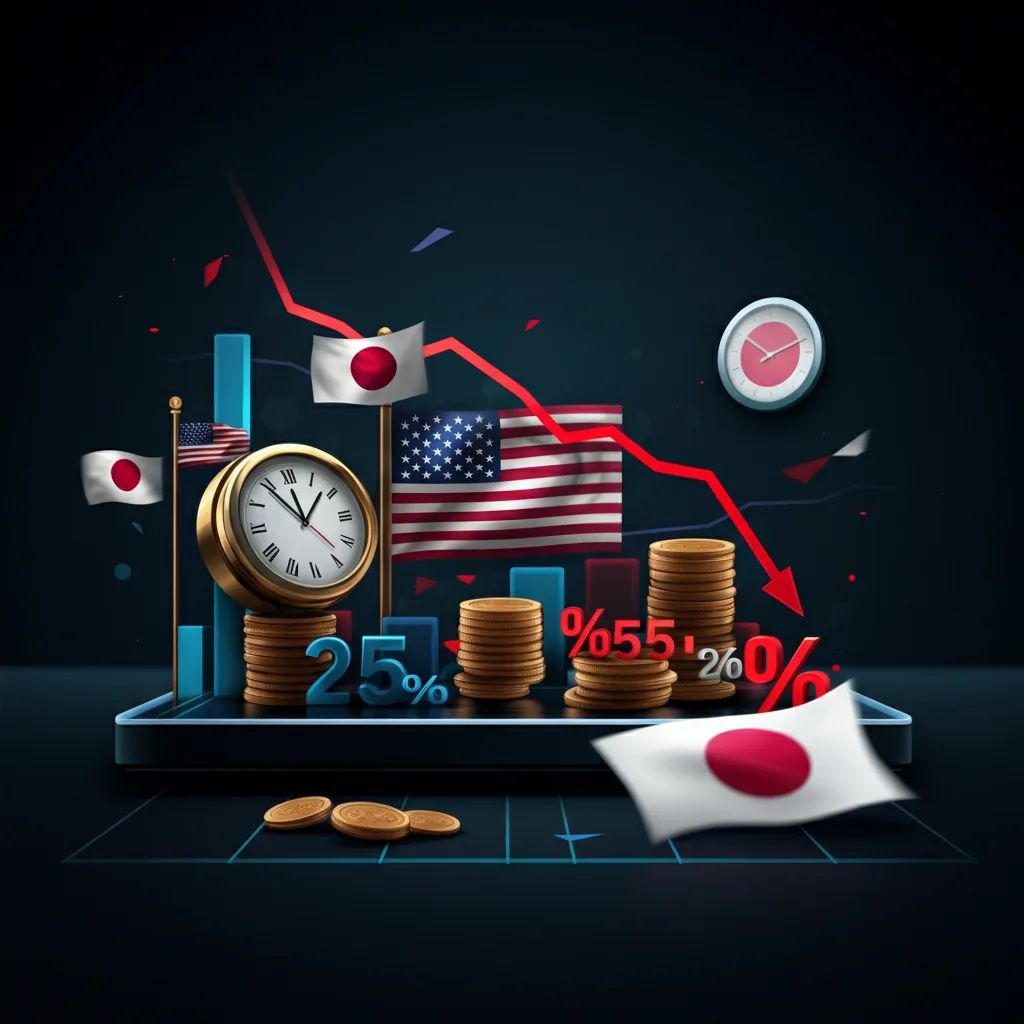 トランプ関税25%の衝撃的影響を表すアイキャッチ画像