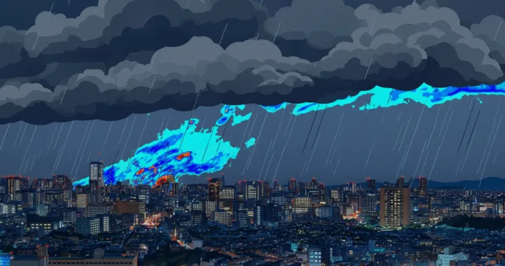 関東に線状降水帯発生予測！今夜大雨警戒