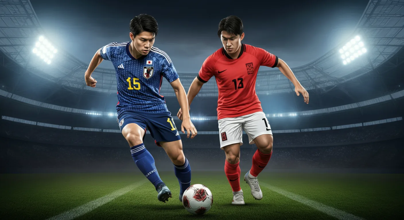 サッカー日韓戦のアイキャッチ画像