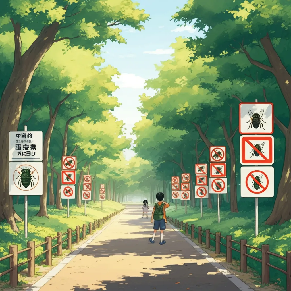 セミ幼虫採取禁止看板のアイキャッチ画像