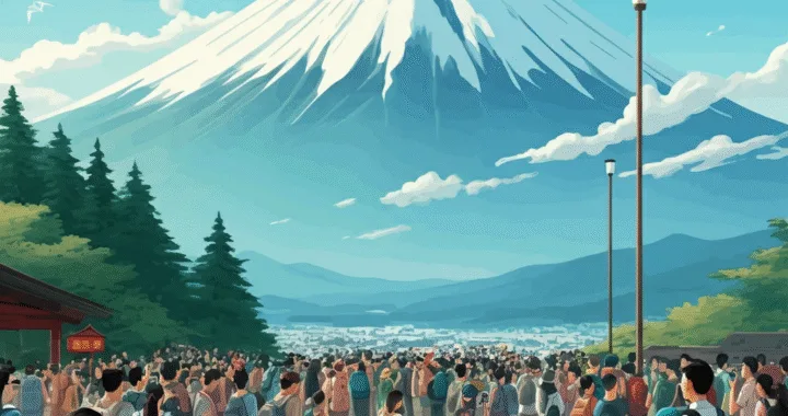 富士山に中国人観光客35%増で大混雑！予言デマから一転